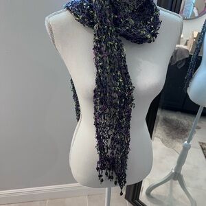Purple and Green Women's Scarf